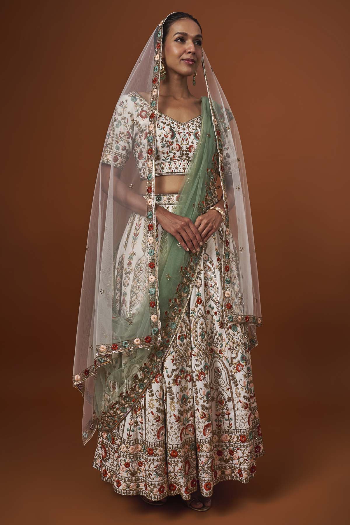 Mehak Murpana Silk Embroidered Lehenga Set for Women Online at ScrollnShops